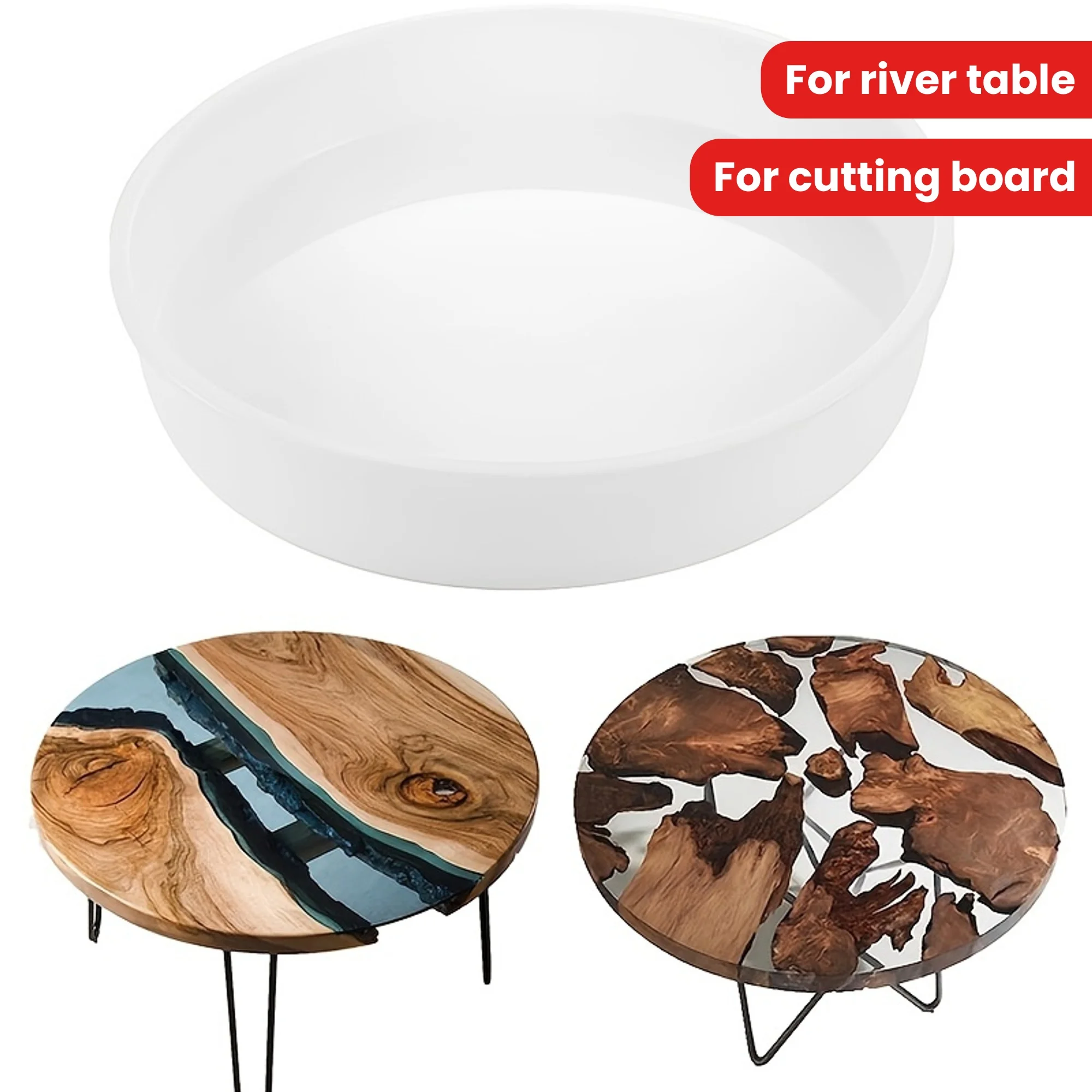 Big Oversized Resin Molds, 14.0inch Large Silicone Mold for Charcuterie Boards, Large Round Epoxy Table Mold Suitable for River Tables, Charcuterie Boards, Cutting Boards, And Home Art Decoration