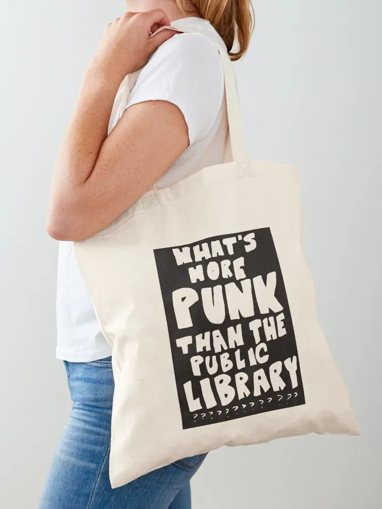 What's more punk than the public library? Tote Bag Cloth bag Lady bag tote bags aesthetic