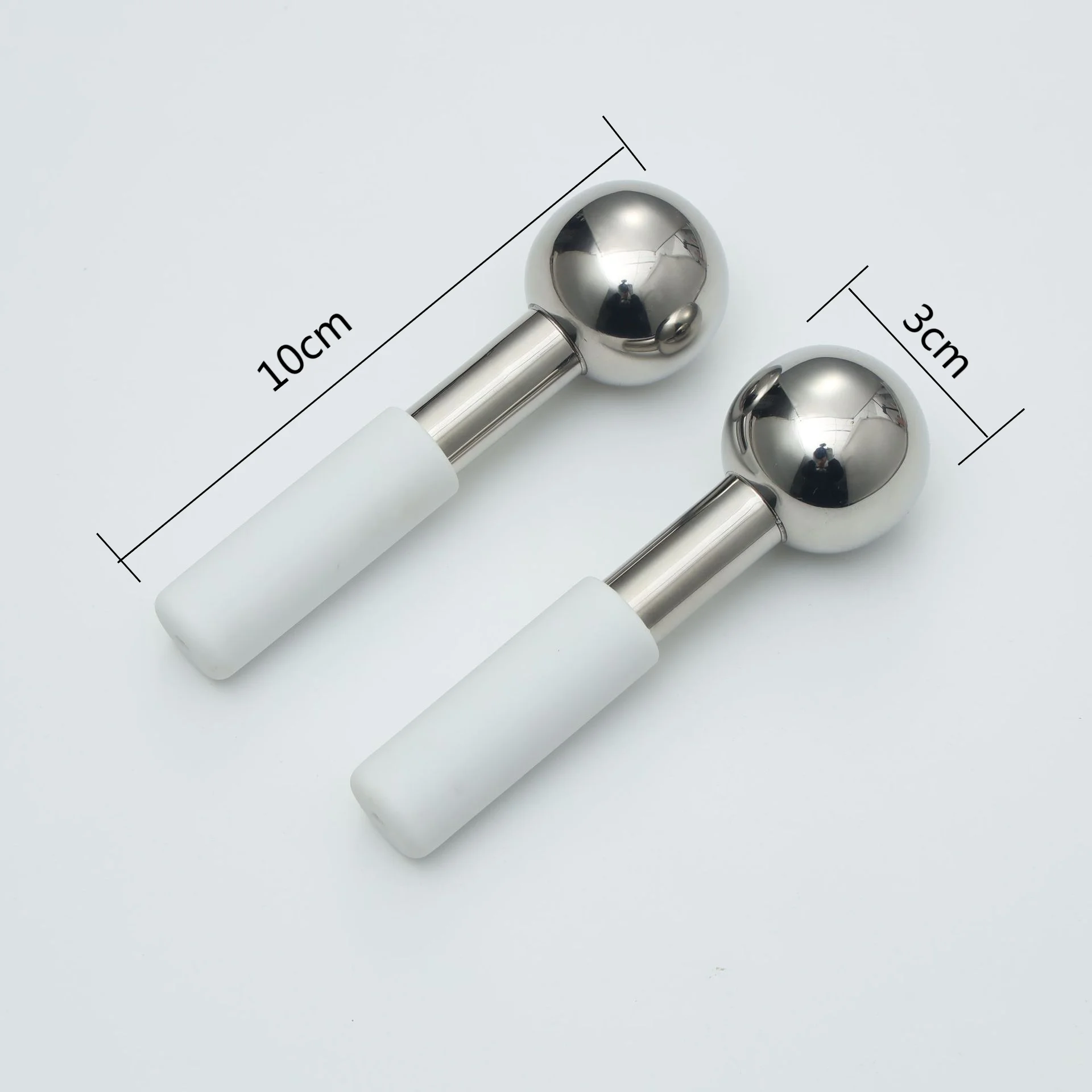 Mini 2szt Ice Globes Kryo kije ze stali nierdzewnej do twarzy Oko Twarz Zimny wałek chłodzący Globus do obrzęków Zmarszczki Ciemne koło