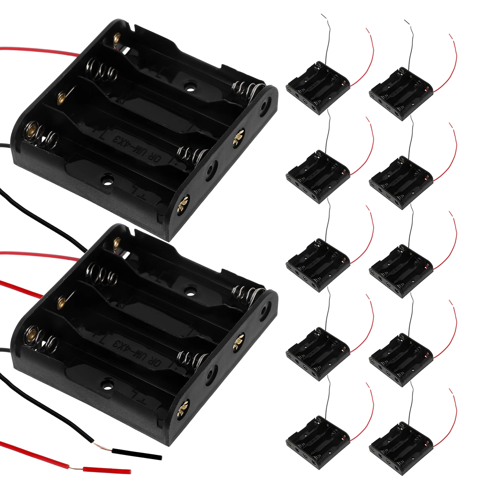 

12 pcs Case Batteries Holder Closing Switch Remote Control Car Plastic DIY Electronic Storage Box Classroom Box
