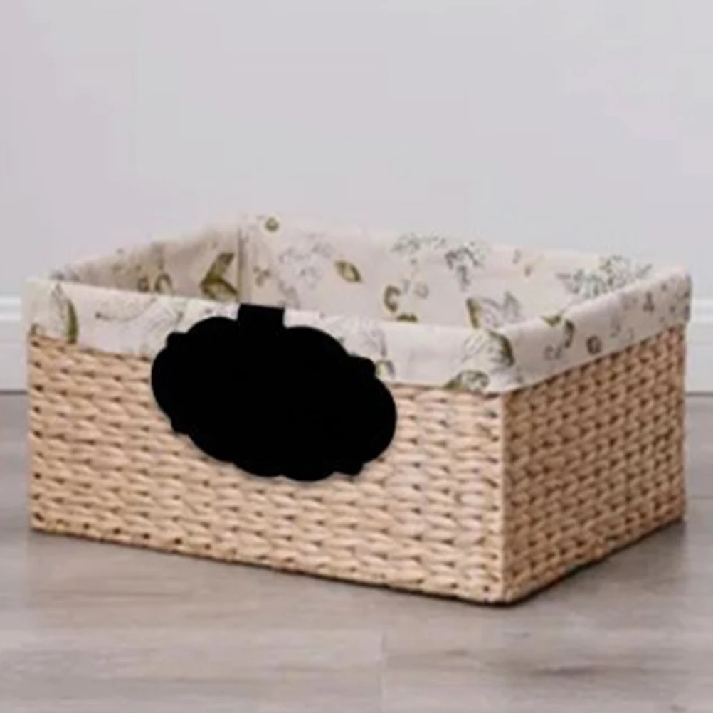 5pcs Labels Price Display Board Creative Shape Basket Clip Chalkboard Reusable Mini Black Bin Hamper Desktop