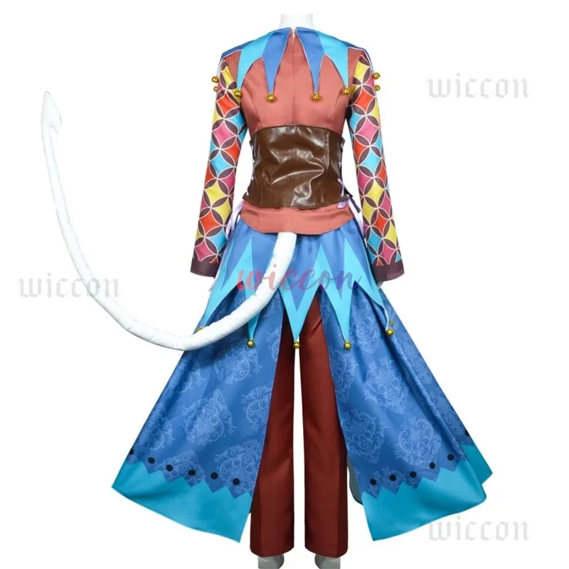 NewAlfira تأثيري لعبة بوابة زي المرأة فانتازيا زي قتال موحد مع ذيل الثور القرن هالوين كرنفال حفلة اللعب وتتسابق ل Wo #4