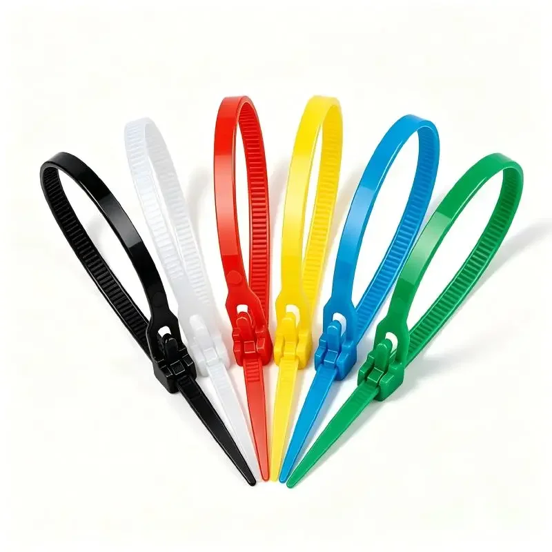 Black Nylon T-Type Cable Tie Buckle Push Rivet Retainer Fastener Self Locking Plastic Clips for Auto Parts Under Replacement