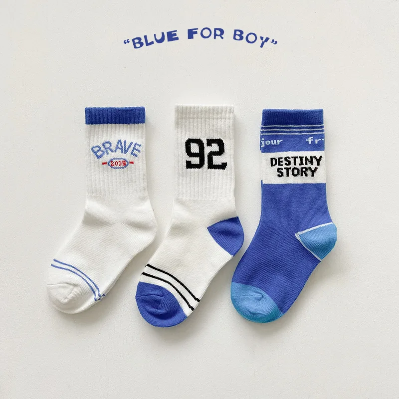 Kids Boys Girls Socks Children Spring Socks Summer Calf Crew Socks Fashion Striped Sport Sock