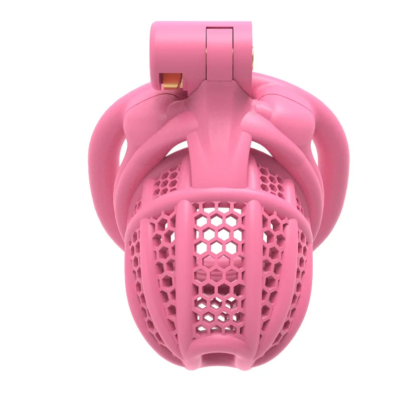 2024 New 3D Beehive Series Bee Chastity Lock Pink Breathable Lightweight Men\'s Chastity Utensil Fun Supplies Sexy Toys for Men