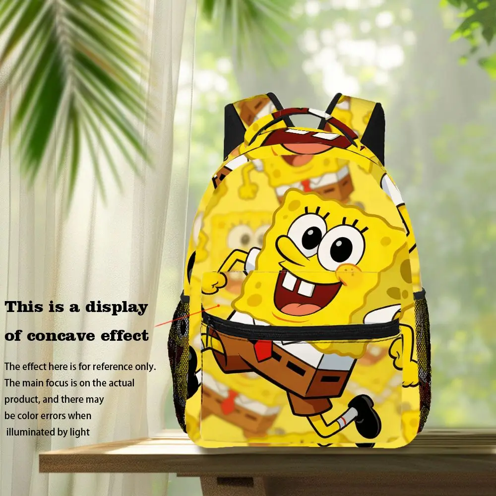 

SpongeBob SquarePants Cartoon Backpack Kids Large Capacity Waterproof School Bag Leisure Travel Bookbag for Boys Girls Gift