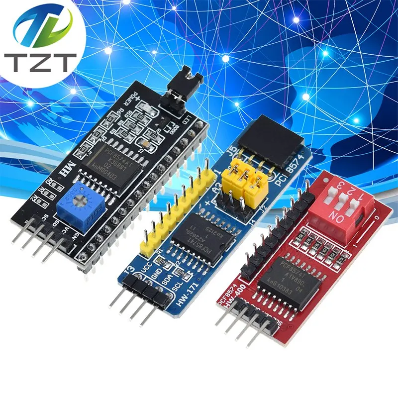 PCF8574 PCF8574T I/O For IIC I2C TWI SPI Serial Interface Board Port LCD1602 LCD2004 Adapter Plate LCD Adapter Converter Module