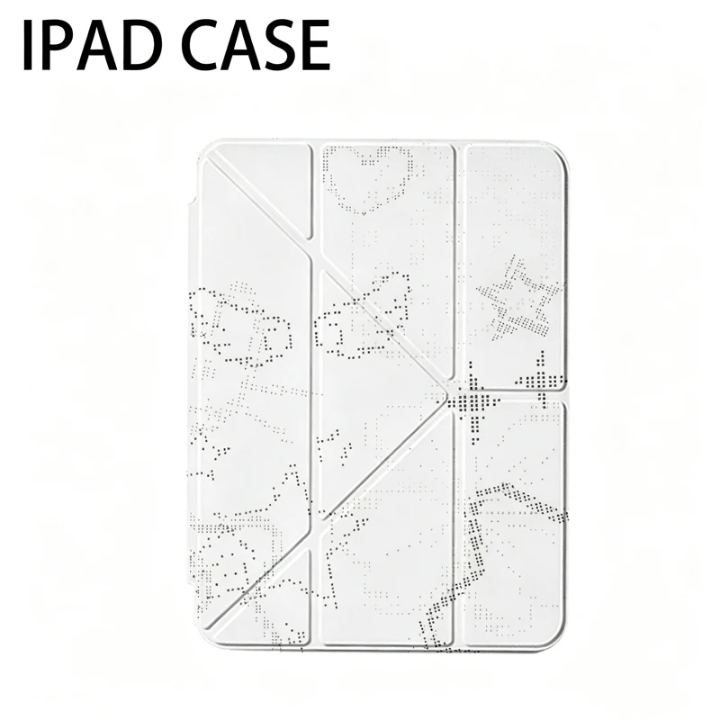 Retro Pixel Wing Tablet Case For iPad Pro 11 12.9 13 A16 M2 M4 M3 M5 Shell 8.3 9.7 10.2 5/6/7/8/9/10/11th Mini Air 3 4 5 6 Cover