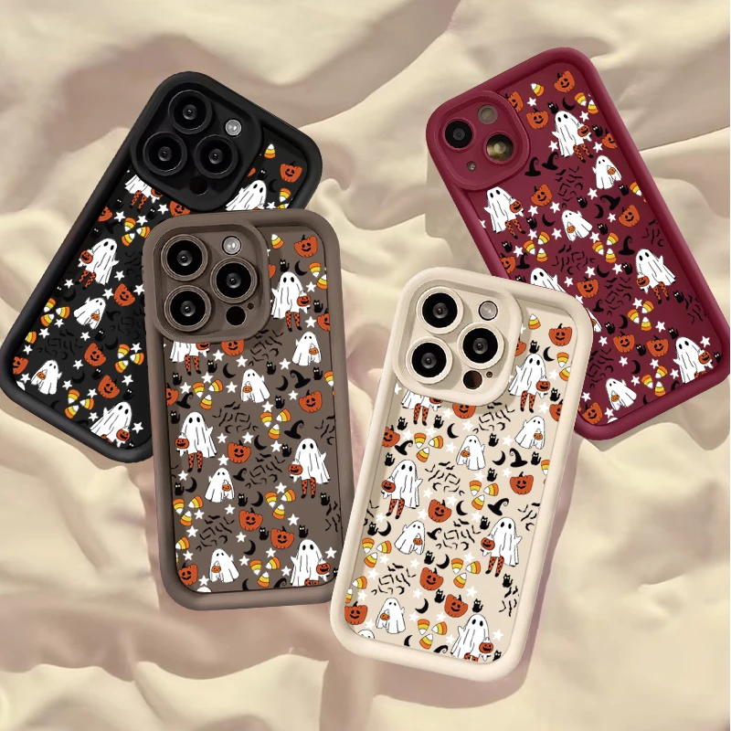 Halloween Spooky Pumpkin Phone Case For OPPO Realme 5 5i 7i 8i 7 8 9 11 12 13 14 15 Pro Plus F29 Pro Reno 4 8Z 7Z Casing Cover