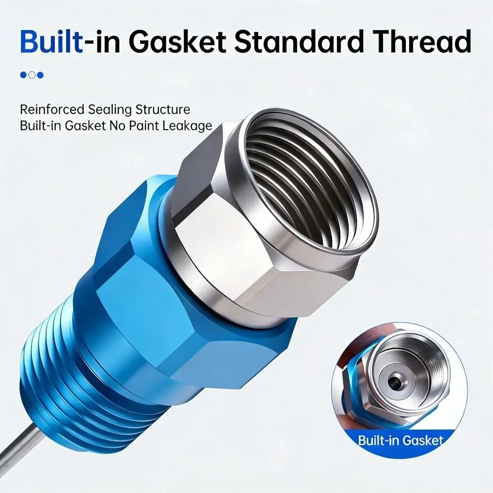 Airless Sprayer 360 Degree Swivel Joint High Pressure Hose Connector Rotatable Extension Pole Adapter Spray Gun Accessories