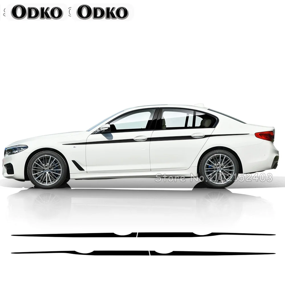 

2Pcs M Performance Side Stripes Sticker Waist Line Decal For BMW F20 F22 F23 F30 F32 F33 F10 G30 F48 F25 F26 F15 F16 Accessories
