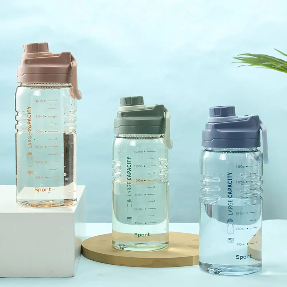 1500ml High-capacity Transparent Water Bottle With Scale Leakproof Sports Drinking Cup Outdoor Portable Travel Kettle Drink Jugs