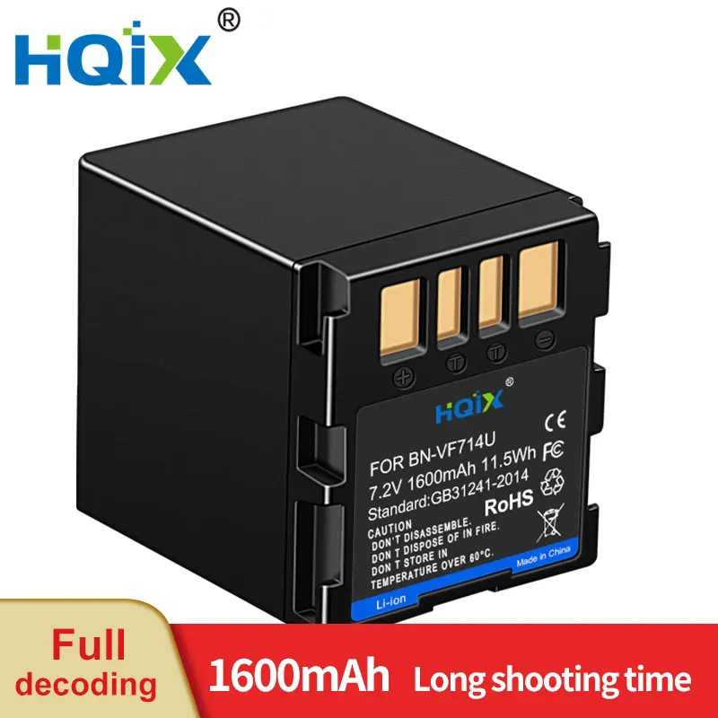 

HQIX for JVC GR-DF420 DF425 DF430 DF430US DF450 DF450US DF470 DF540 DF550US DF570 DF590 DF570 Camera BN-VF714U Charger Battery