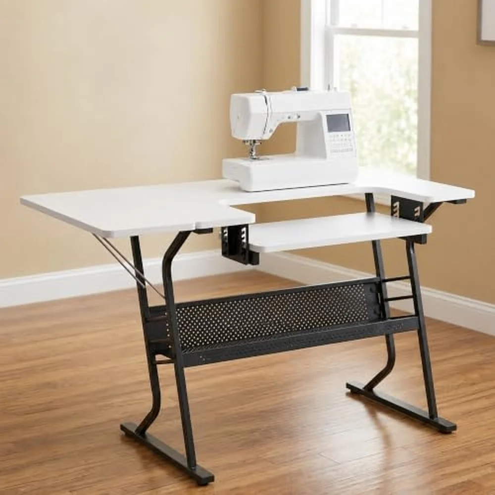 Eclipse Hobby/Sewing Craft Table Black/White