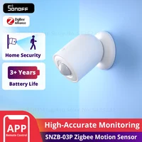 SONOFF-Sensor de movimiento ZigBee SNZB-03P, detección de luz inteligente, alarma de disparo de movimiento, funciona con ZBBridge a través de la aplicación eWeLink, Alexa y Google