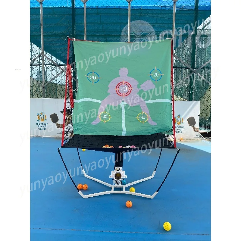 Backpack Style Portable Pickleball Serving Machine with Ball Collection Net Recycling Function for Single Player Training