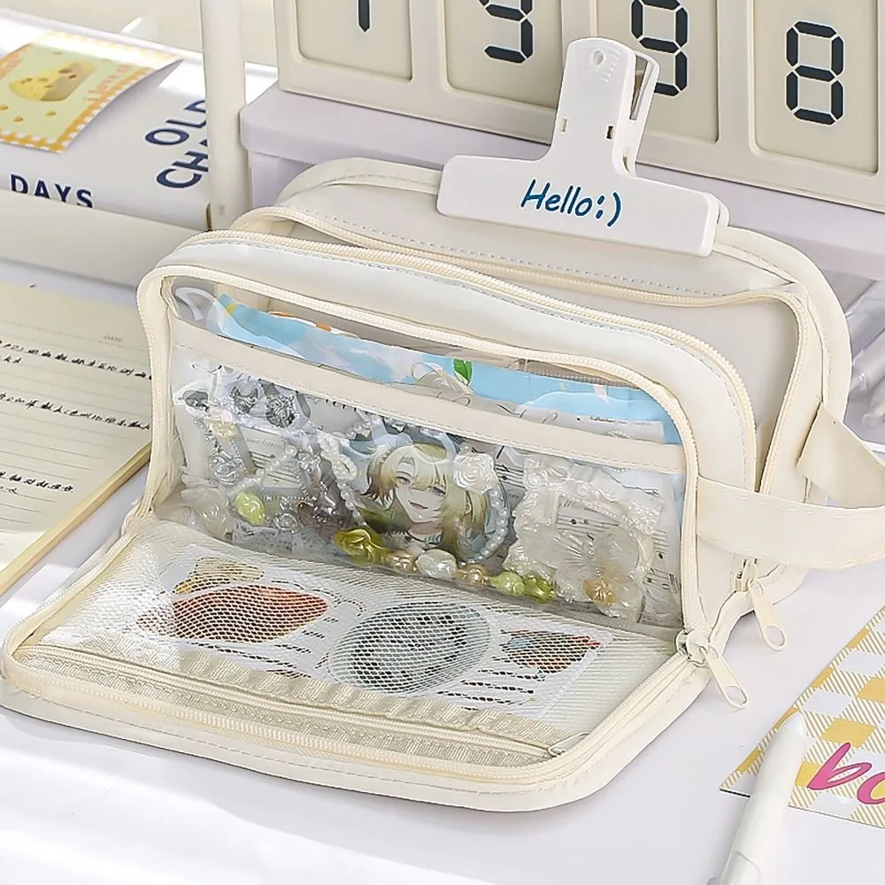 Partition Storage Pencil Case Multi-functional 5 Layers Pen Bag Large Capacity Stationery Storage Pouch