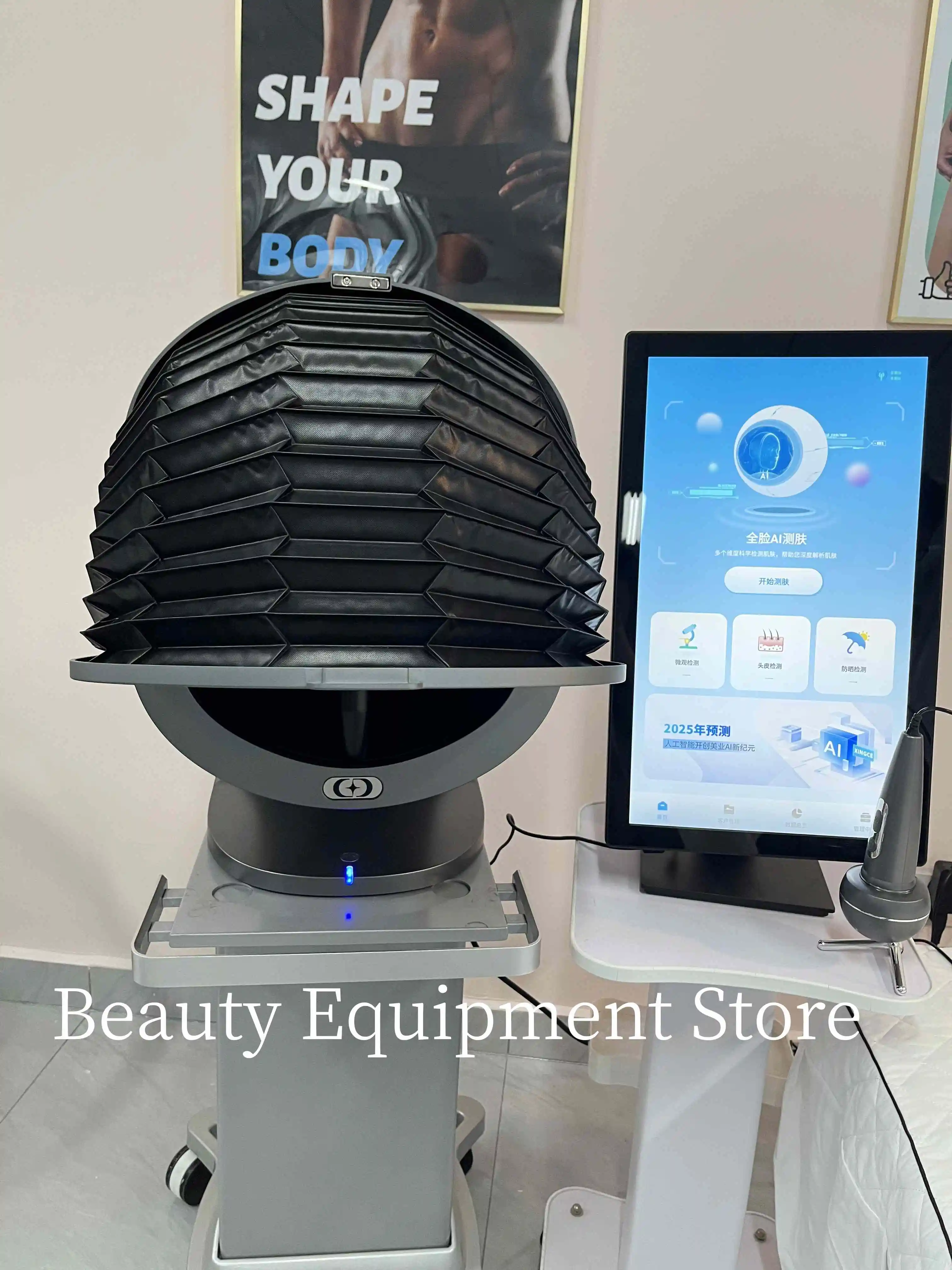 Skin Health Detector 3D Intelligent Depth Facial Analysis Digital Skin Analyzer Portable Hair Test Analyzer