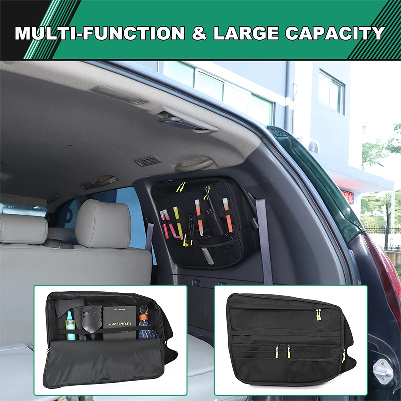 

For Toyota Land Cruiser Prado FJ120 2003- 2009 Car Trunk Tailgate Window Side Storage Bag Box tool Organizer Accessories