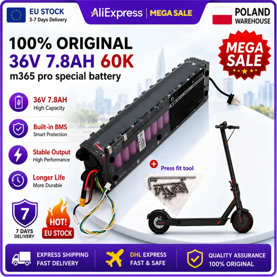 Image of 7800 mAh 36 V 10S3P Hochleistungs-Lithiumbatterie, speziell für Xiaomi M365 Pro Scooter, Ersatzbatterie mit bis zu 30 km Reichweite