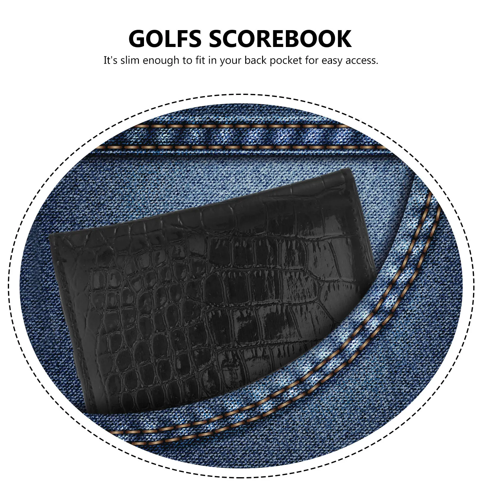 

Прочный блокнот для записи результатов в гольфе из ПУ, водонепроницаемый, портативный, для гольфистов