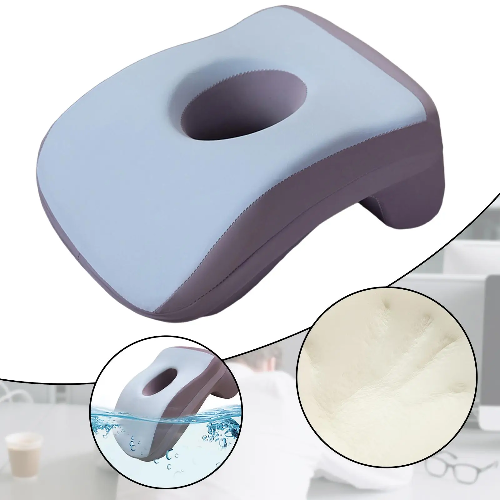 Multi Use Neck Support Cushion for Office Chair and Travel Portable Memory Foam Napping Pillow with Removable Cover
