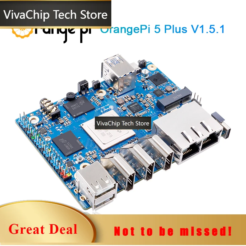 VivaCTOrange Pi5 Plus 16GB Single Board Computer DDR5 8-Core Rockchip RK3588 Mini PC M2 Slot PCIE Board Run Linux/Android/Orange