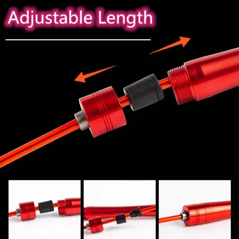 Adjustable Professional Skipping Rope with Double Bearing Aluminum Alloy Handle and Steel Wire Rope for Portable Fitness Jump Ro