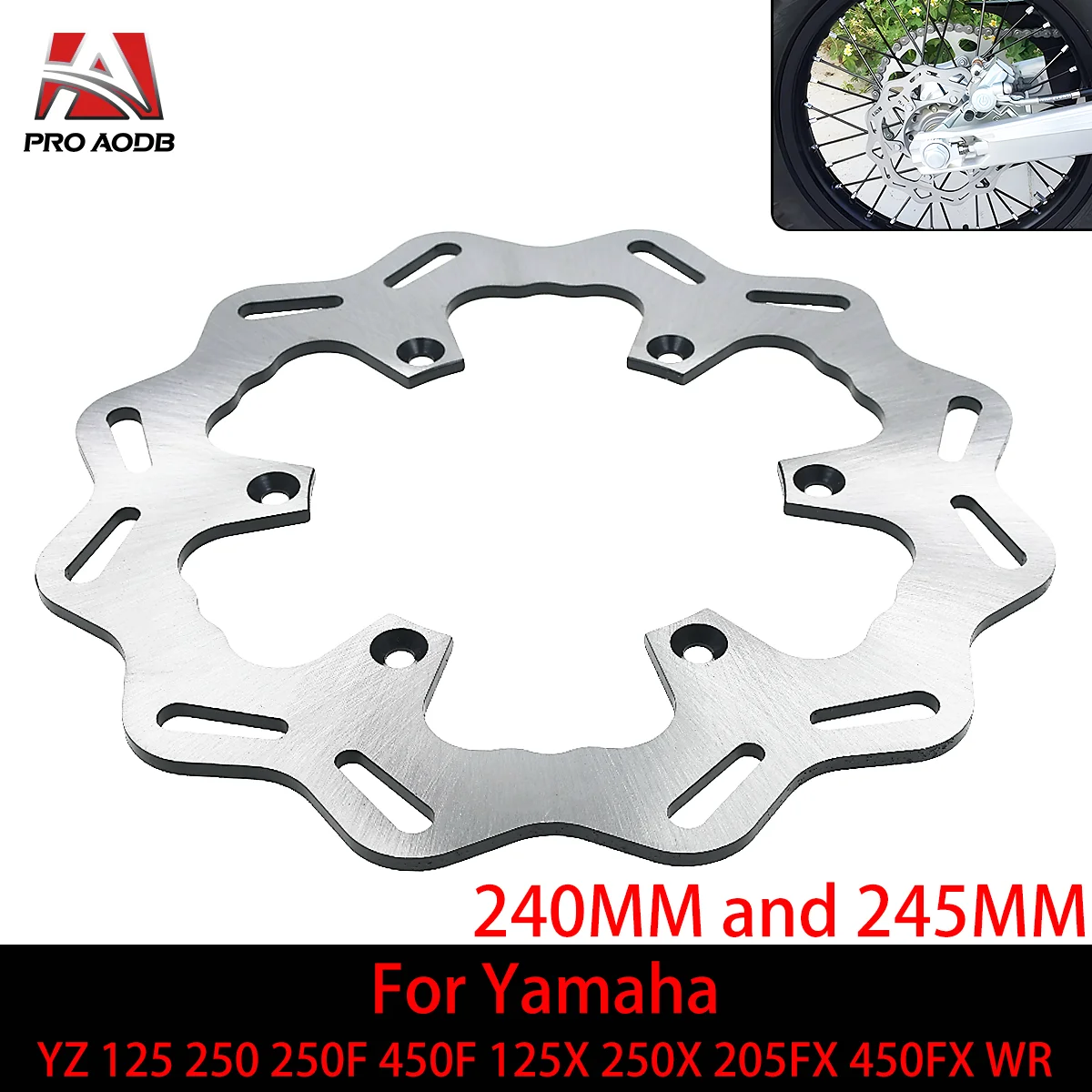 

240MM 245MM Rear Brake Disc Brake Rotor Disk Motorcycle For Yamaha YZ 125 250 250F 450F 125X 250X 250FX 450FX WR 250F 450F Model