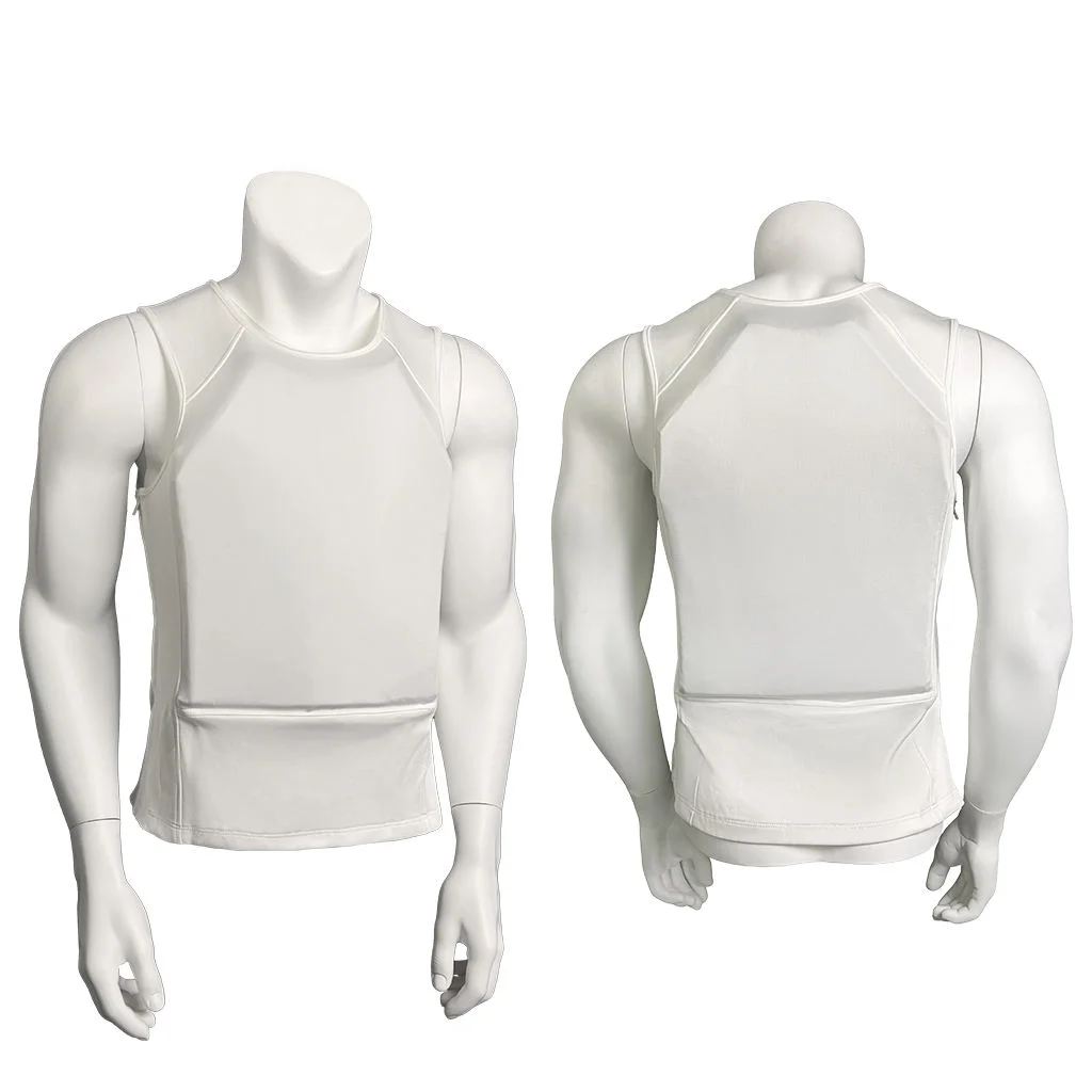 Elastic Concealable Tactical Undershirt Vest Hidden Wear Plate Carrier Compatible with 11x14 Inch Panel Plates Not Included