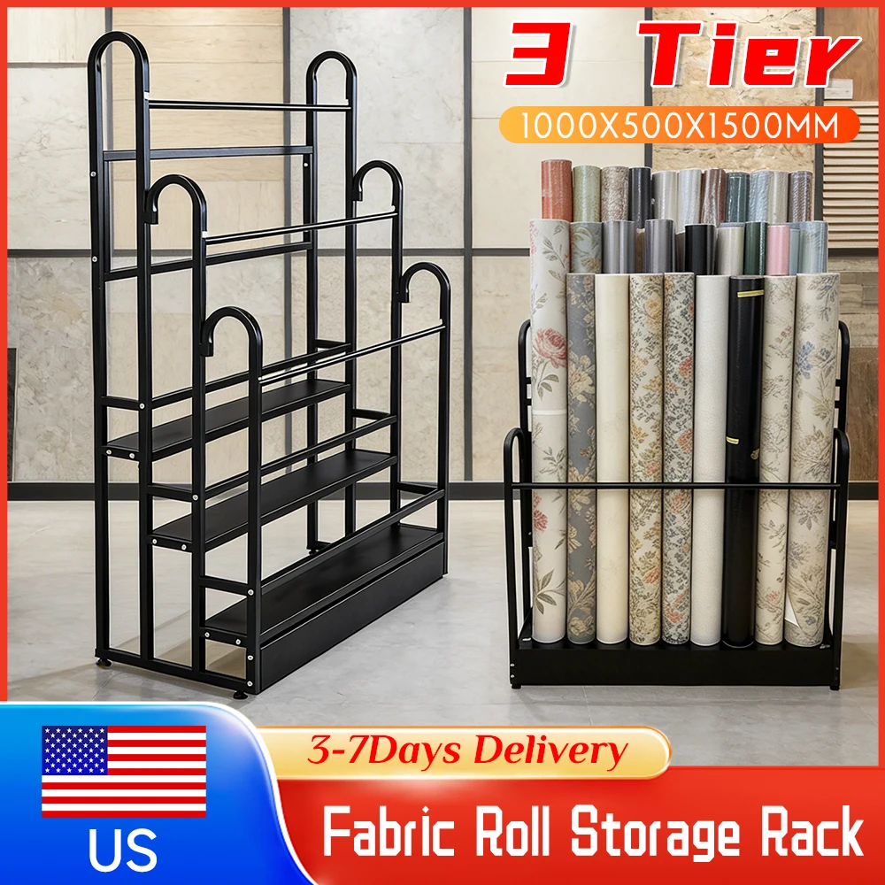 

Трехуровневая подставка для демонстрации автомобильной пленки с регулируемой высотой, сверхпрочный металлический держатель для виниловых и ПВХ пленок, хранения рулонов тканей и скатертей