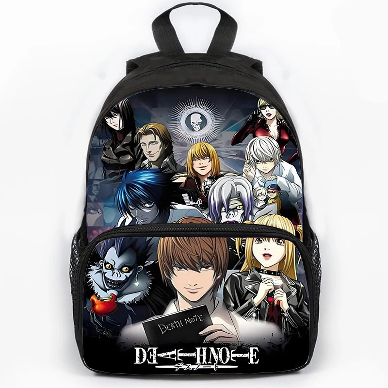 16inch Death Note Printed Backpackor For Boys Girls Cartoon School Bags Large Capacity Students Backpack Portable Travel Daypack