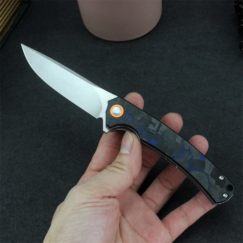 Kesiwo GT964CF Outdoor Folding Knife D2 Blade Carbon Fiber Handle Flipper Hunting EDC Utility Camping Survival Pocket Knives