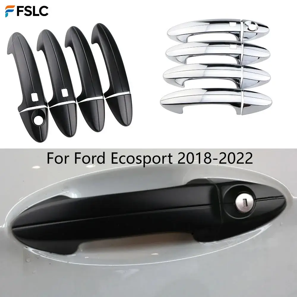 

4Pcs Anti-Scratch Door Bowl Protector Cover For Ford Ecosport 2018-2022 Replacement Outer Door Handle Decal Sticker Car Trim