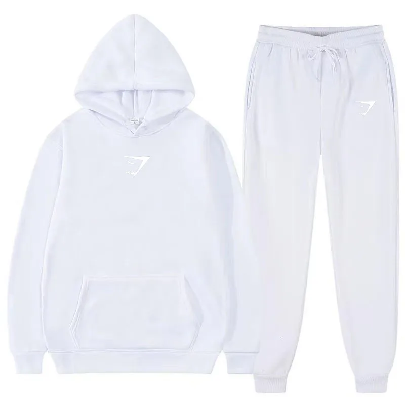 Fashion Brand  men\'s and women\'s sportswear hoodie casual thick pullover and pants two-piece set autumn and winter jogging suit