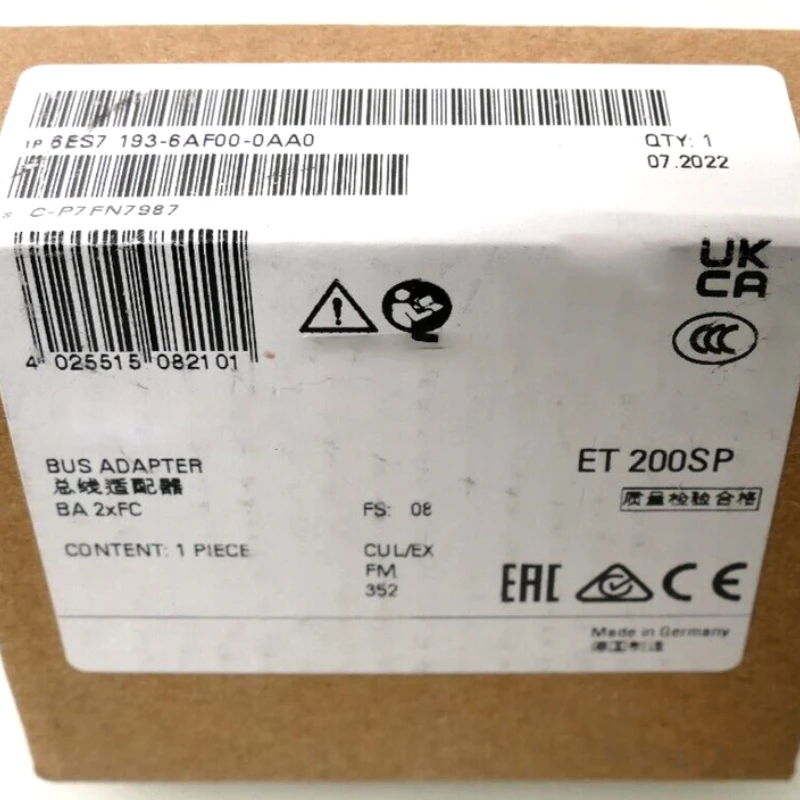 

NEW IN BOX 6ES7193-6AF00-0AA0 ET 200SP BA 2 FC 2x Fast-Connect interface 6ES7 193-6AF00-0AA0