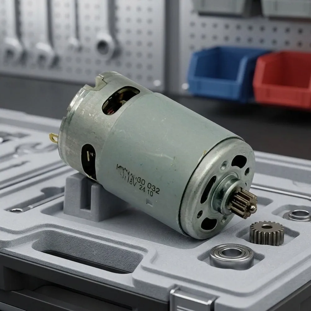Replacement 18V Motor for 550 Type Drills Featuring 12 Tooth Gear Design and Metal Plastic Construction for Daily Use