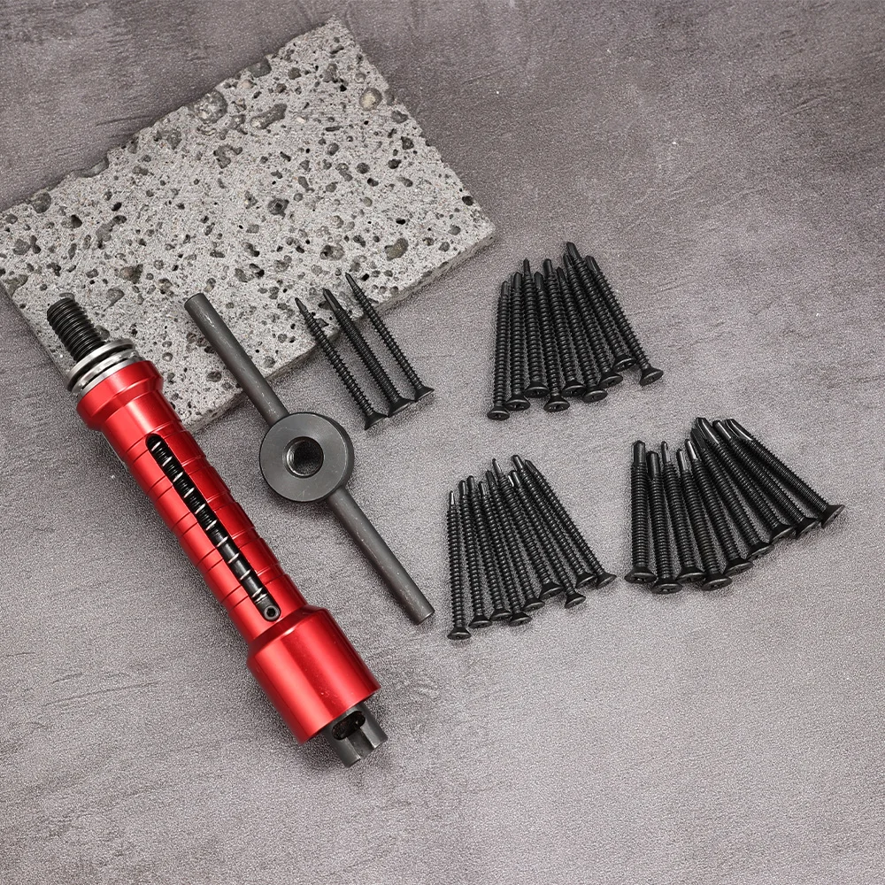 Red Key Cylinder Lock Puller Lock Claw Puller Group Crank Broken for Disassembly Locksmith Tool Set with 4.2/4.8/5.5mm Screws