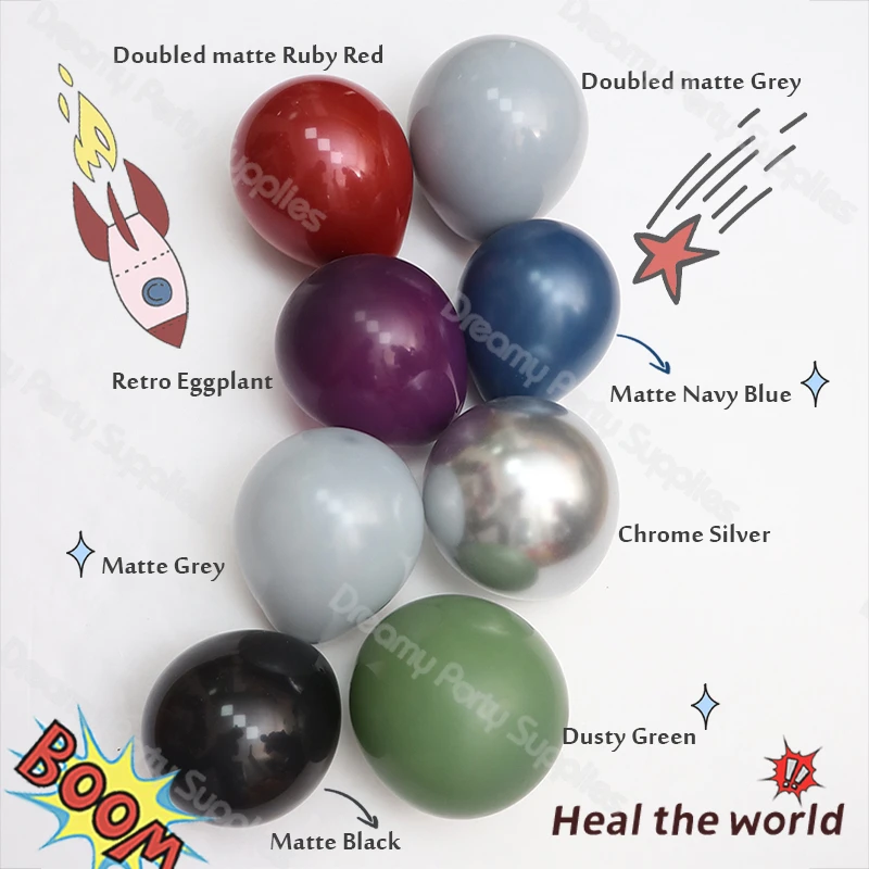 5/10/12/18in Doubled Stuffed Matte Balloons DIY Balloons Garland Arch Kit Baby Shower Birthday Party Wedding Gender Reveal Decor