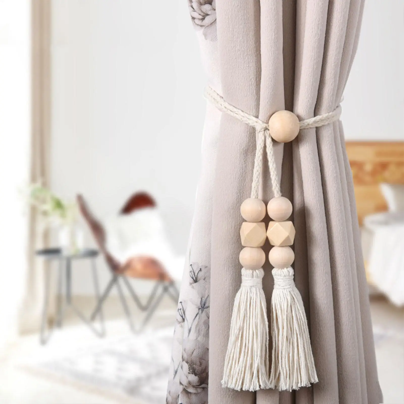 ستائر تيباكس منسوجة يدويًا مع ستائر منسوجة يدويًا مع شرابة ستائر منسوجة يدويًا لغرفة النوم والحمام والمطبخ والمعيشة #1