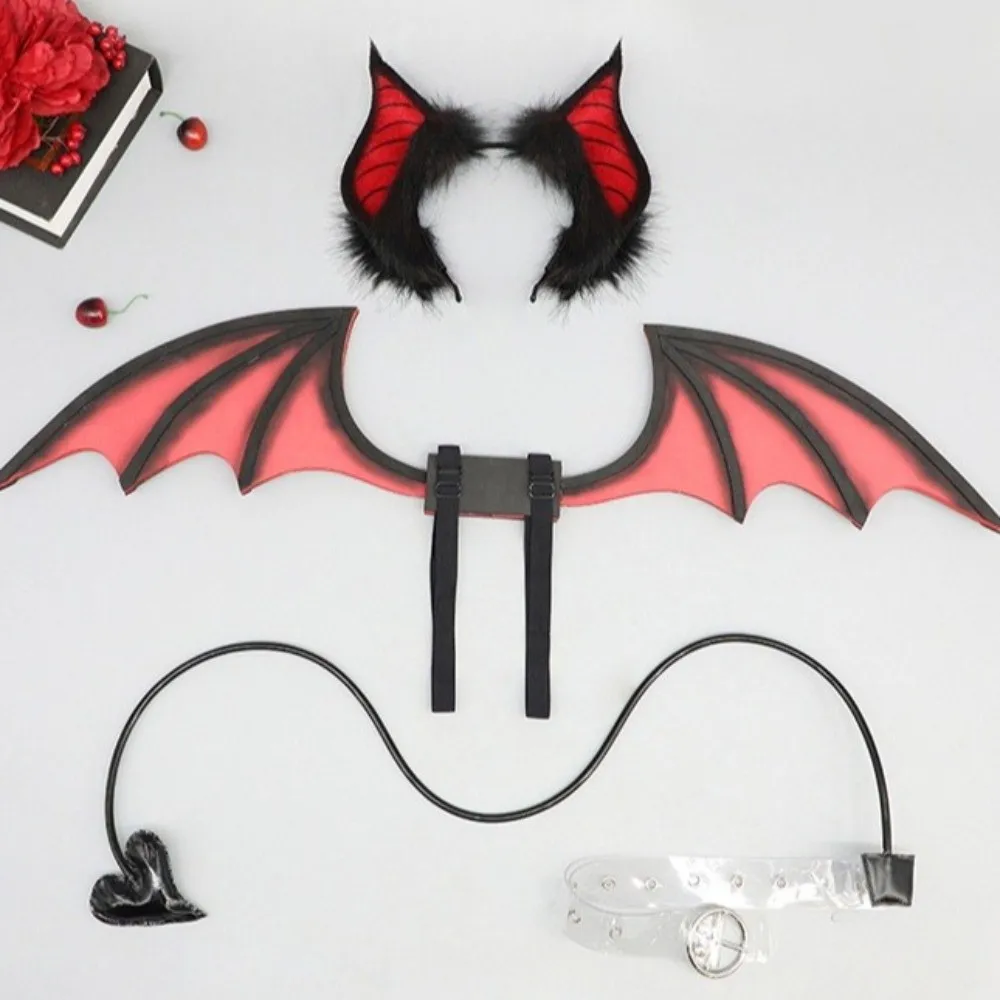 Little Demon Sweetheart Tail Universal Black Cosplay Costume Arrow Heart Style Adjustable Bat Tail Waistband Party Accessories
