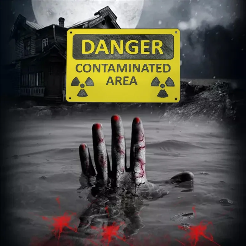 1 قطعة بقع معدنية عالية الوضوح علامة تحذير الإشعاع النووي تحديد المخاطر بشكل فعال-B61B #1