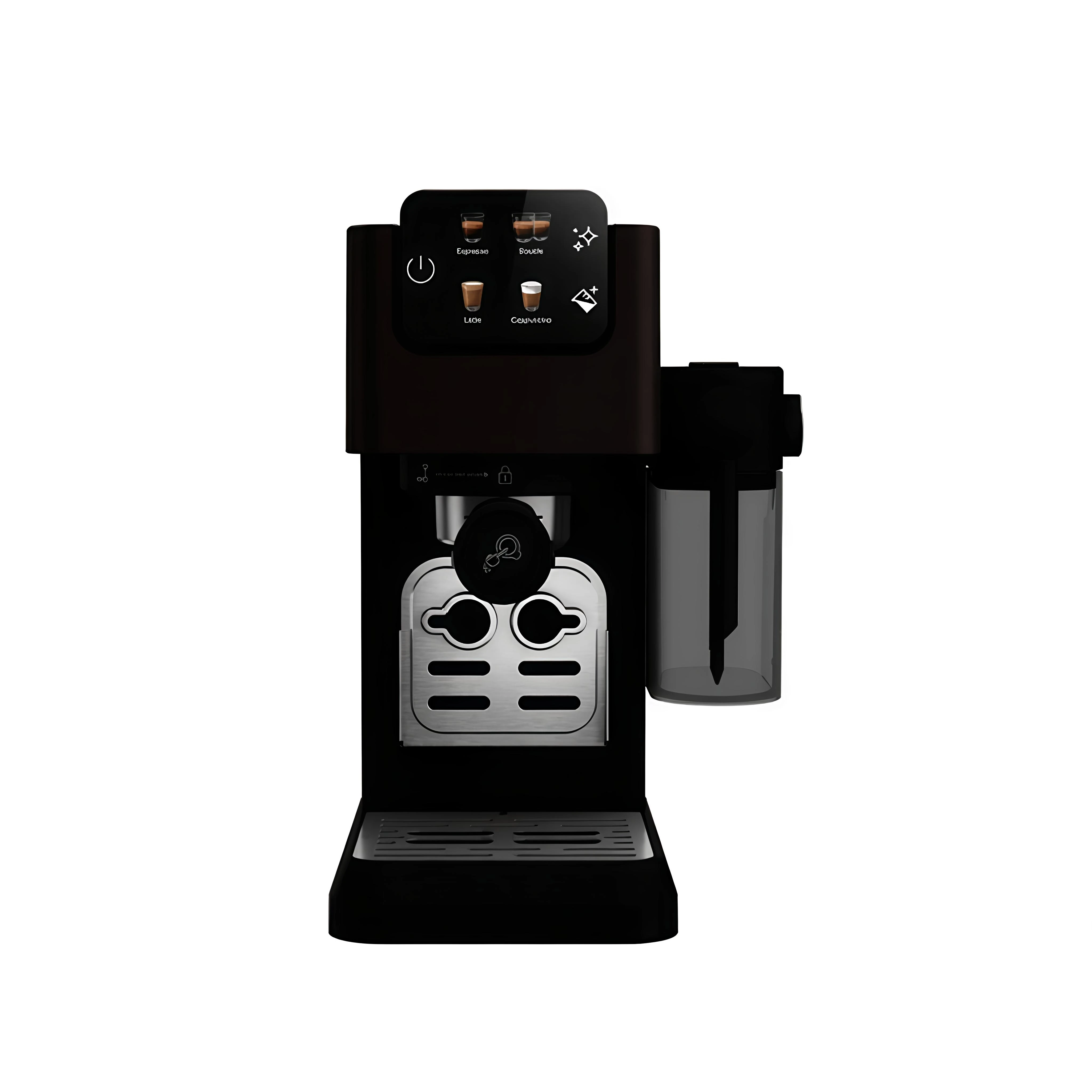 Fully Automatic LED Touch Screen Espresso Coffee Machine Multifunctional Latte Macchiato Flat White Stainless Steel French