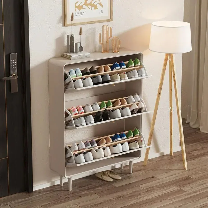 تصميم إبداعي فريد من نوعه لخزانة الأحذية، رف أحذية آمن للفندق، منظم تخزين أثاث جناح صالة موبليس #5