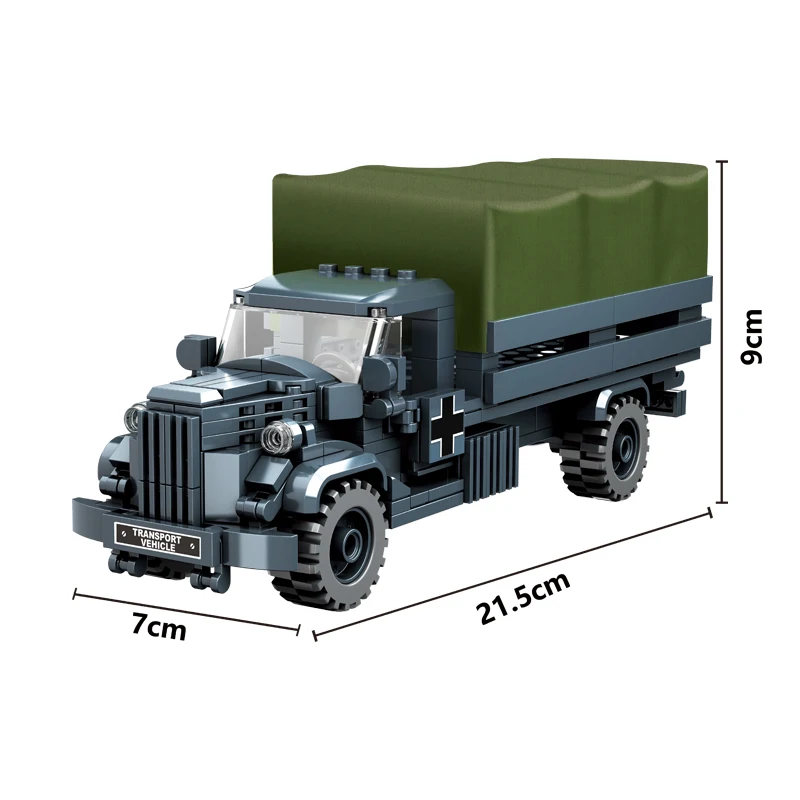 WW2 Militaire Leger Soldaten Wereldoorlog 2 Tank Gepantserd Voertuig Model Monteren Bouwstenen Bakstenen kinderen DIY Speelgoed Gift