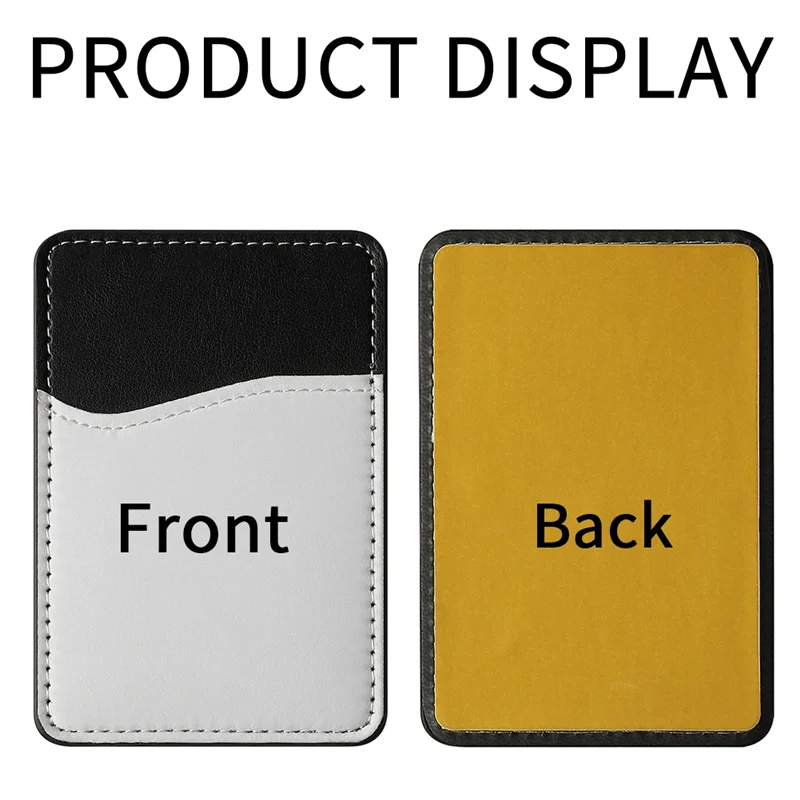 10PCS Sublimation Blanks Phone Wallet - PU Leather Card Holder for Back of Phone Stick DIY Blanks for Vinyl Projects