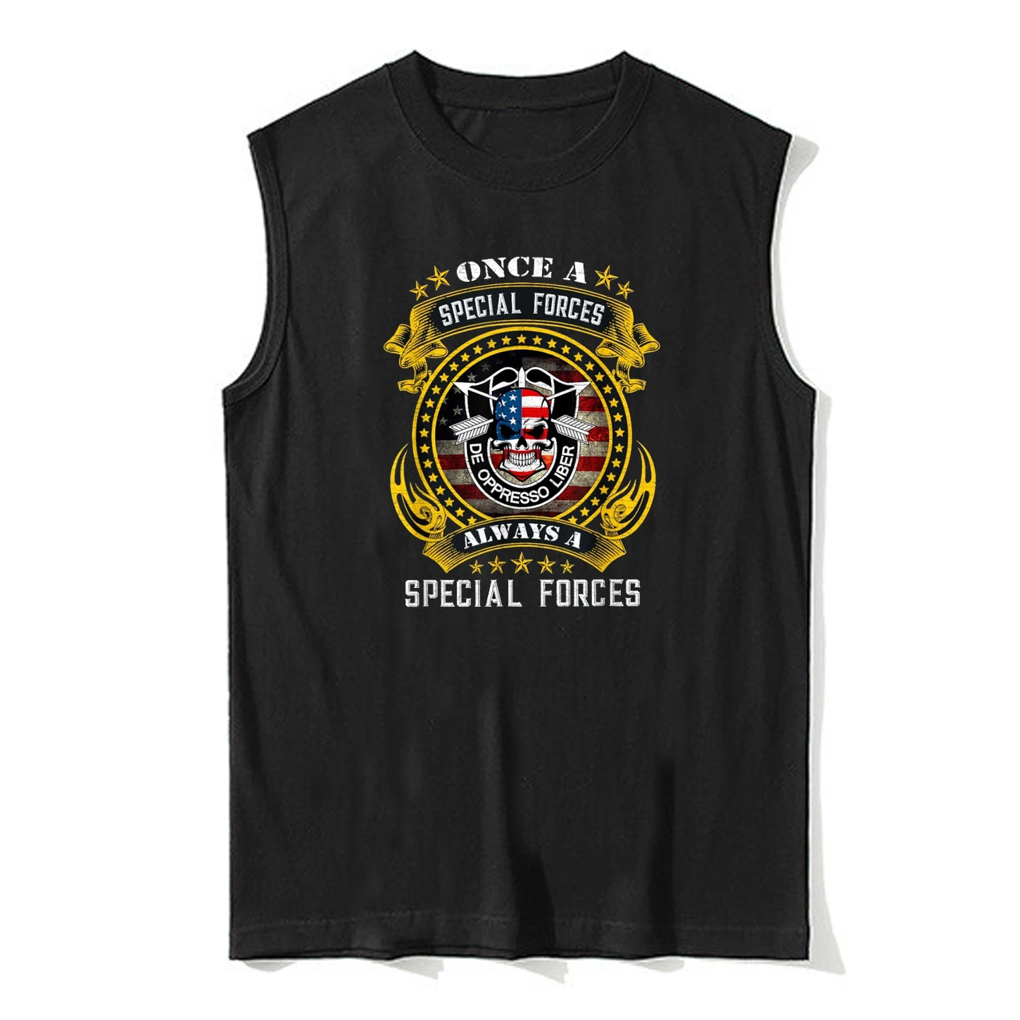 

US Army Special Forces Green Beret Skull Tank Top New 100% Cotton O-Neck Summer Casual Mens Vest Sleeveless T-shirt Streetwear