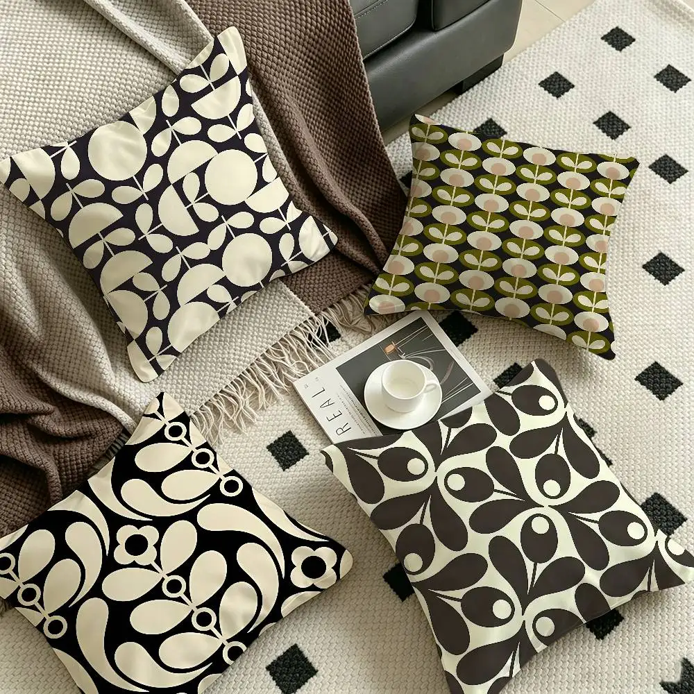 Orla Kiely Leaf Flower Pillow Cushion Cover Pillowcase Living Room Sofa Home Decor Customized