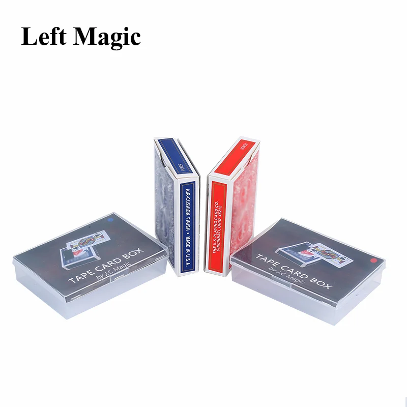 Tape Card Box Magic Tricks  In/Out Playing Card Close Up Street Magic Props Magician  Illusions Gimmick Mentalism Magia Card