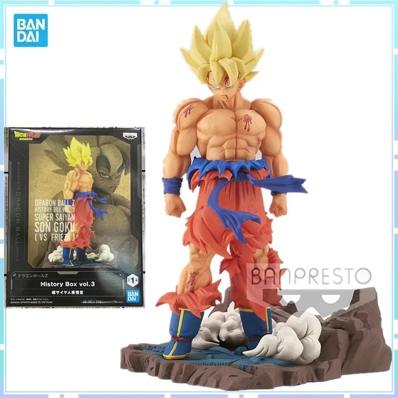 Bandai Original Banpresto Anime Dragon Ball Z History Box vol.3 Son Goku PVC Action Figure Collectible Model Toys